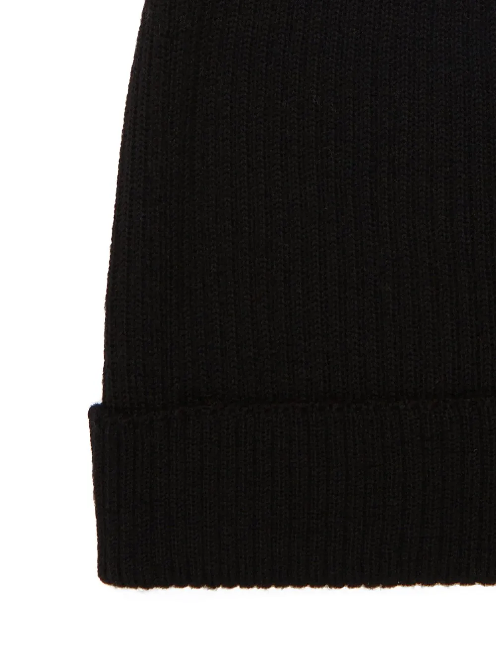 Rick Owens Concordians Ribbed Beanie In Black Ribbed Knit