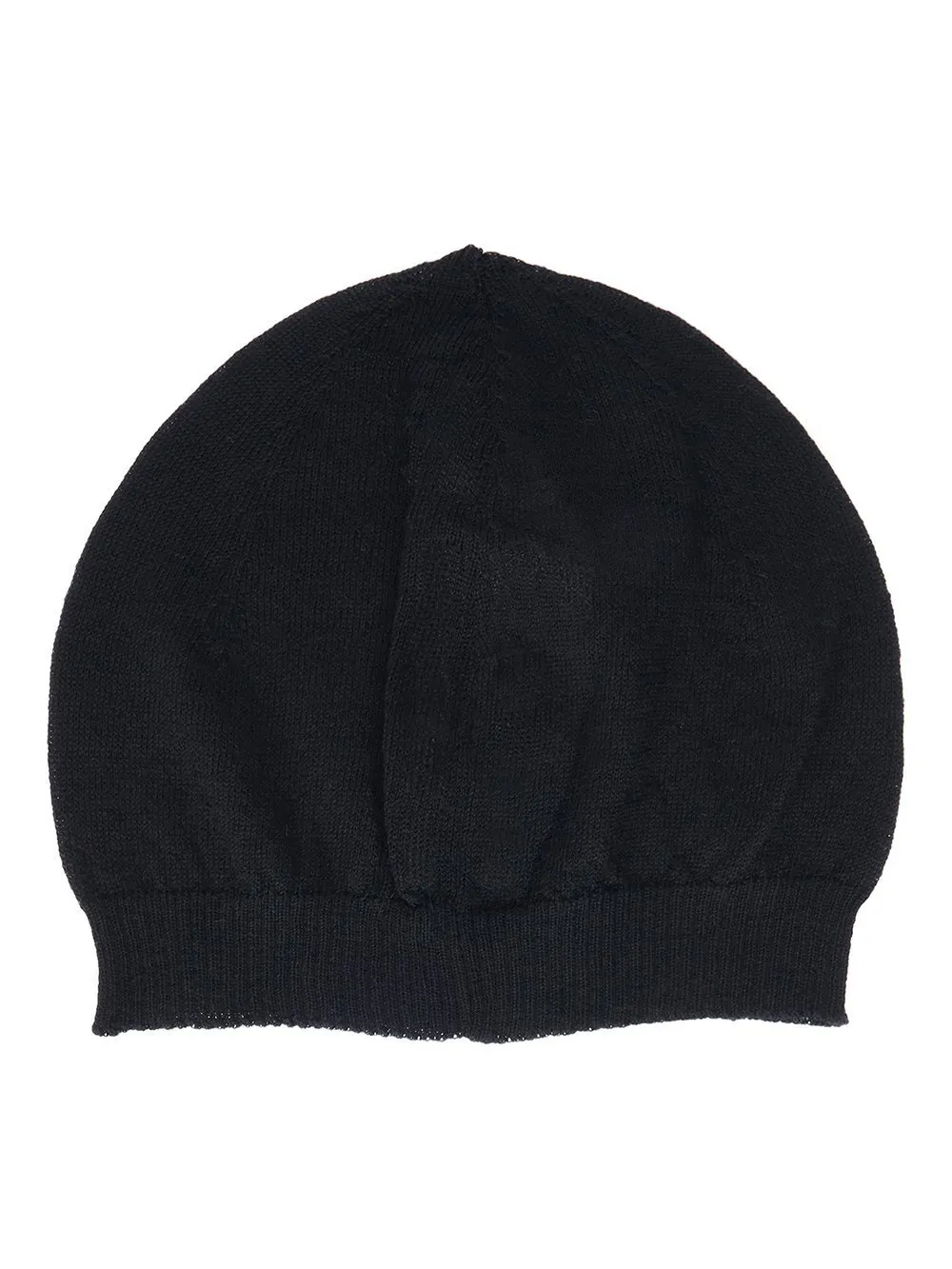 Rick Owens Concordians Ribbed Beanie In Black New Wool