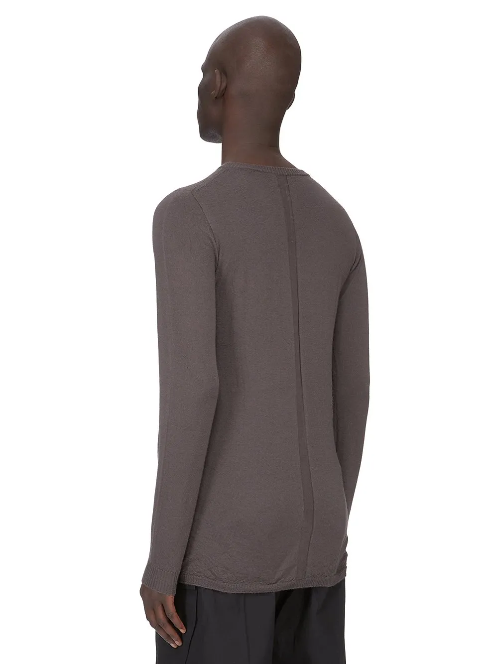 Rick Owens Concordians Biker Level In Darkdust Lightweight Cashmere Knit