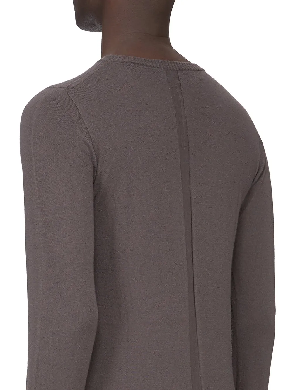Rick Owens Concordians Biker Level In Darkdust Lightweight Cashmere Knit
