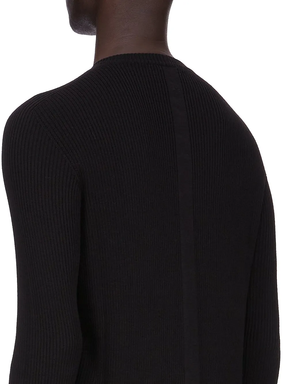 Rick Owens Concordians Ribbed Geo In Black Ribbed Knit