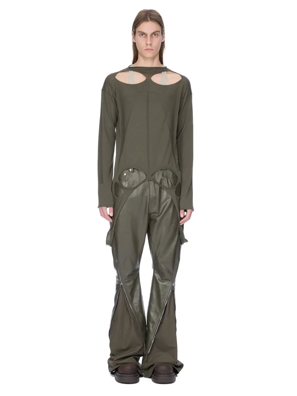 Rick Owens Concordians Slashed Pull In Bosco Lightweight Rasato Knit