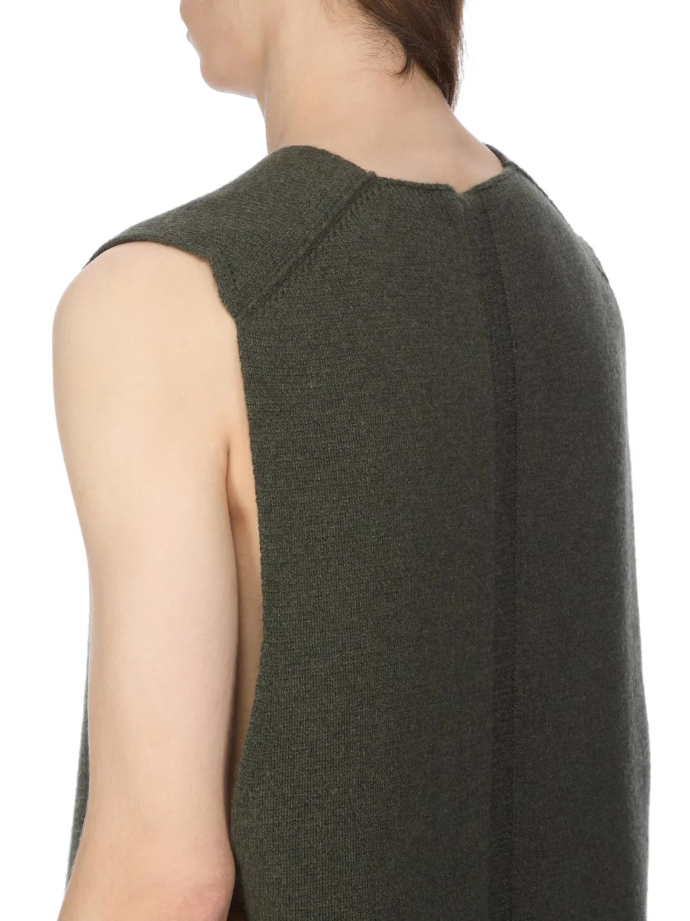 Rick Owens Concordians V Tank In Bosco Recycled Cashmere