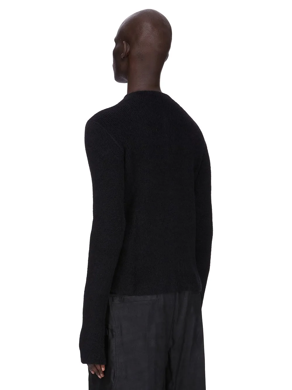 Rick Owens Concordians Headon Pull In Black Alpaca Knit