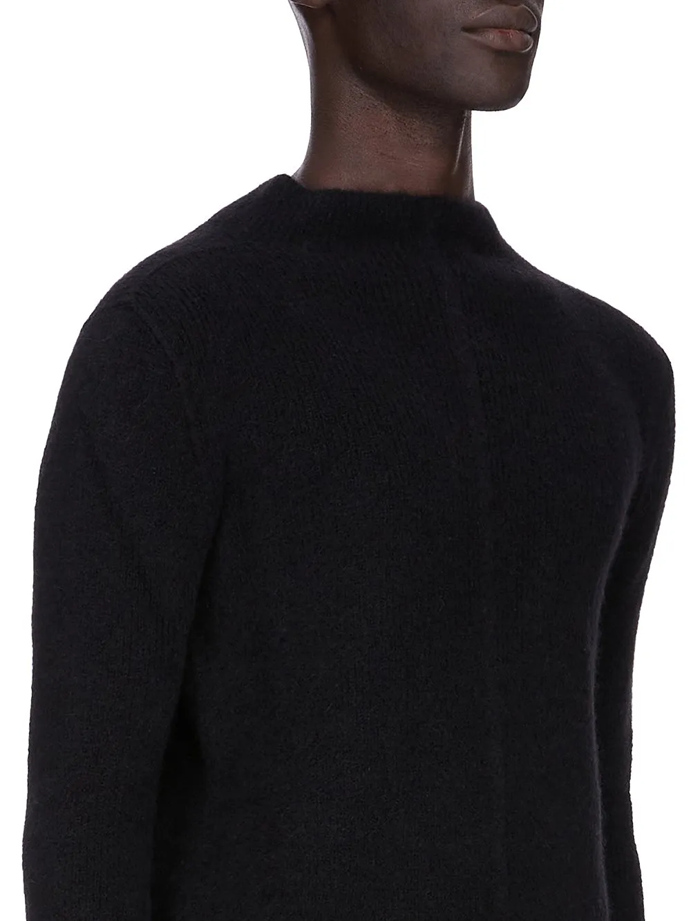 Rick Owens Concordians Headon Pull In Black Alpaca Knit