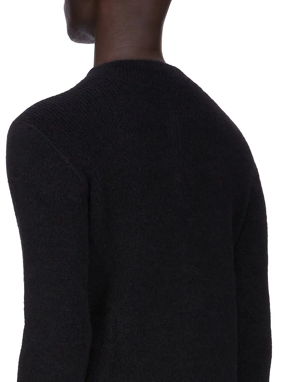 Rick Owens Concordians Headon Pull In Black Alpaca Knit