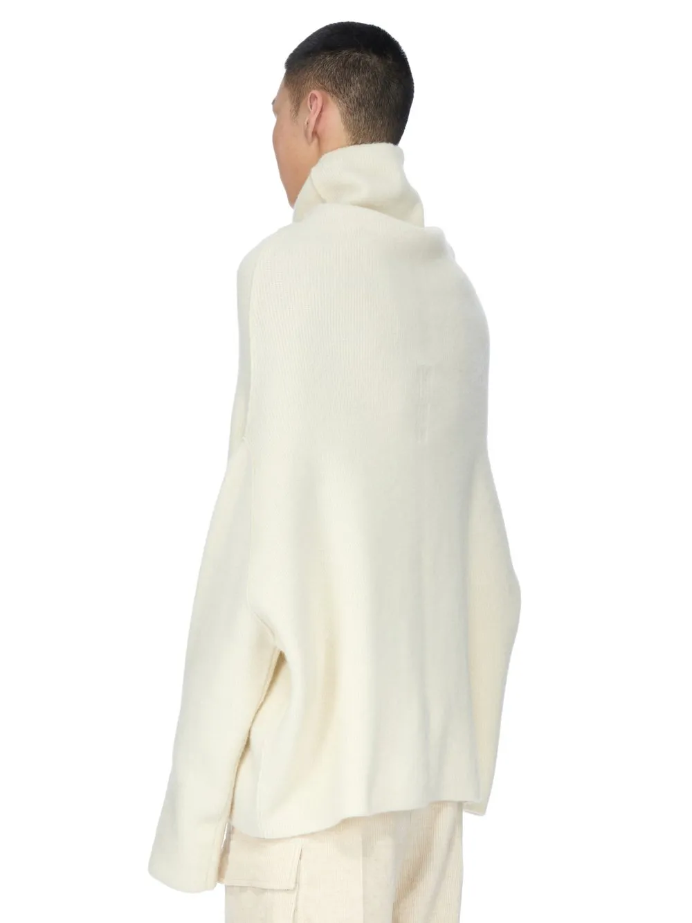 Rick Owens Concordians Shroud In Milk Alpaca Knit