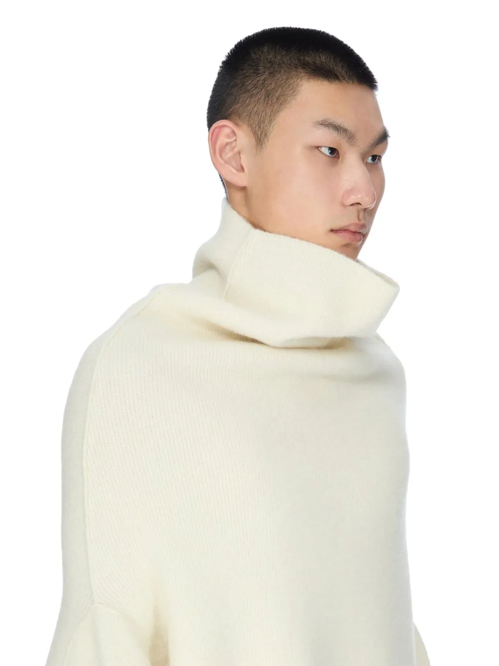 Rick Owens Concordians Shroud In Milk Alpaca Knit