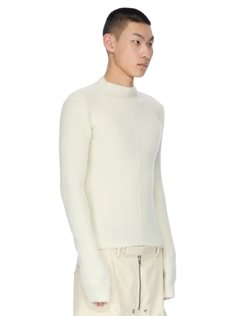 Rick Owens Concordians Headon Pull In Milk Alpaca Knit