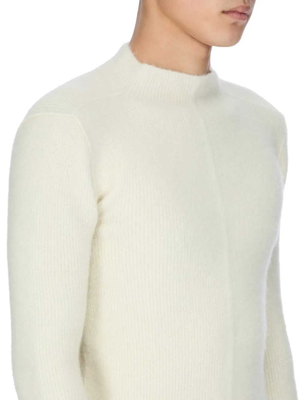 Rick Owens Concordians Headon Pull In Milk Alpaca Knit