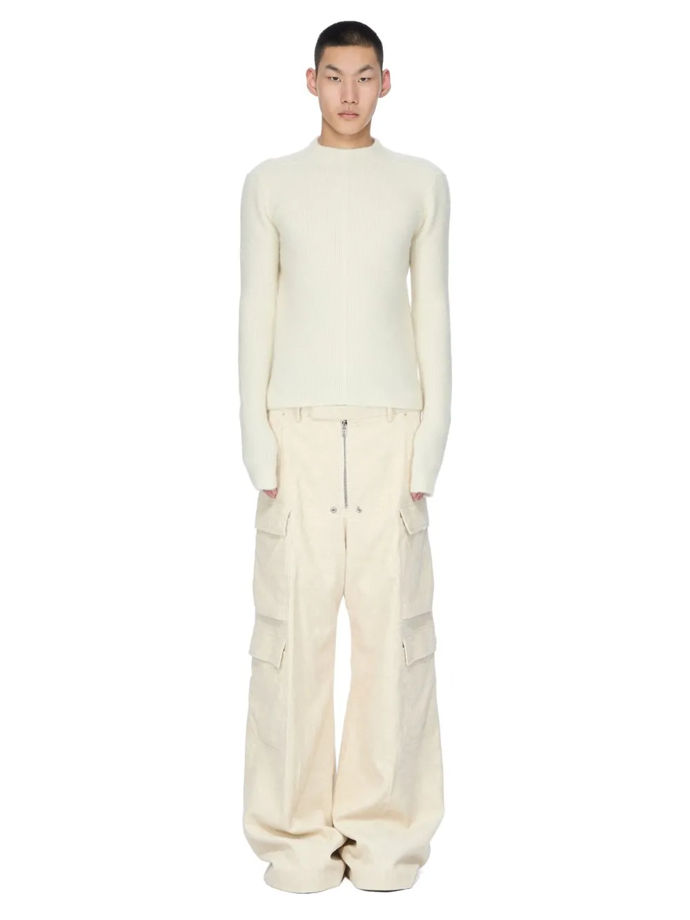Rick Owens Concordians Headon Pull In Milk Alpaca Knit