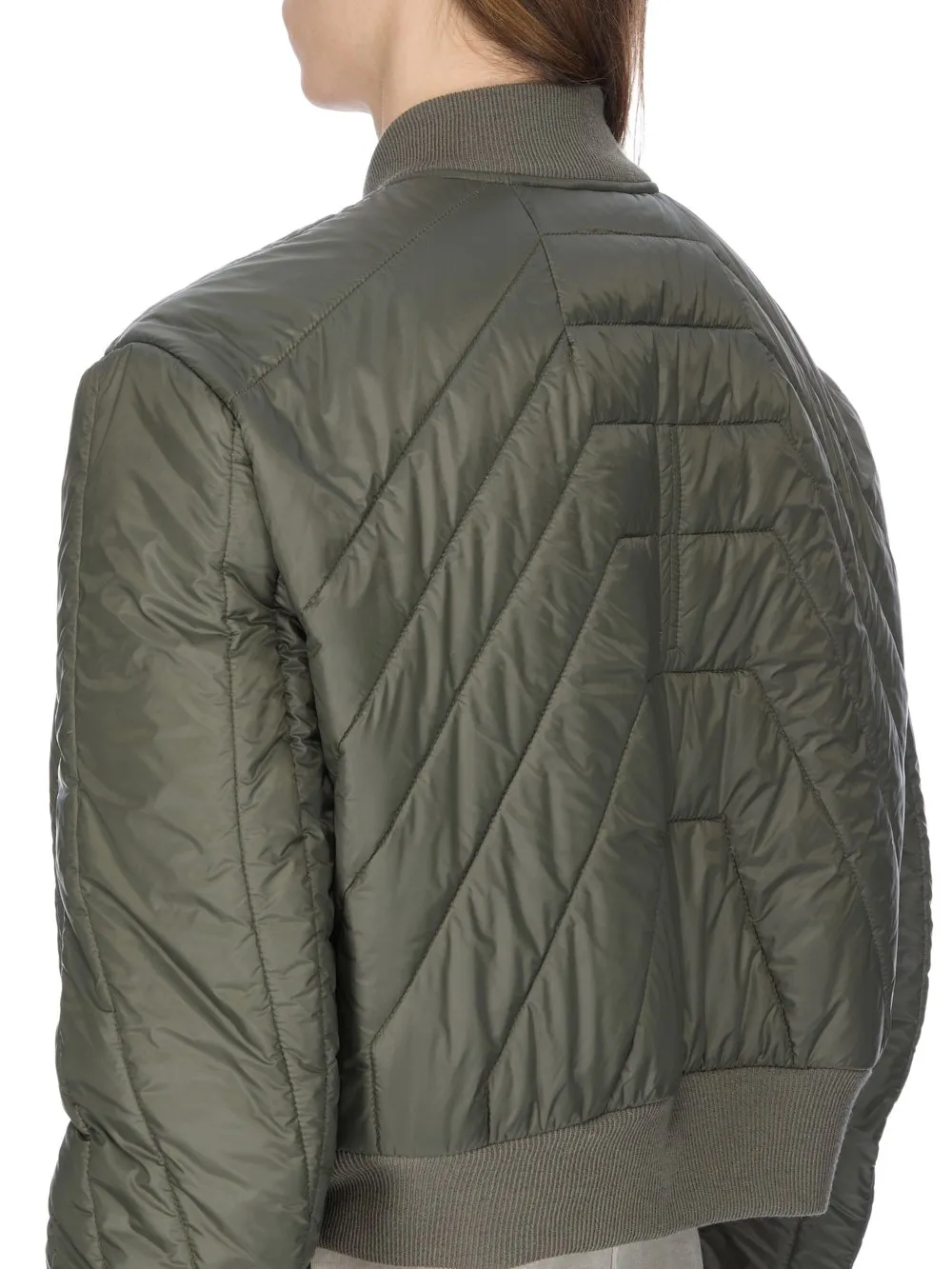 Rick Owens Concordians Quilted Flight Jkt In Bosco Light Nylon.