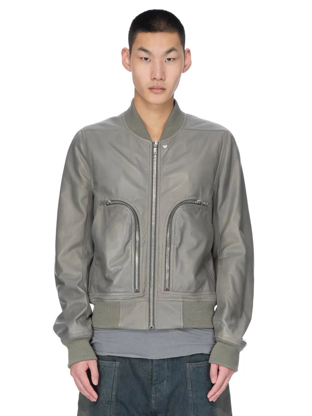 Rick Owens Concordians Bauhaus Flight In Washed Indigo Waxy Lamb Leather