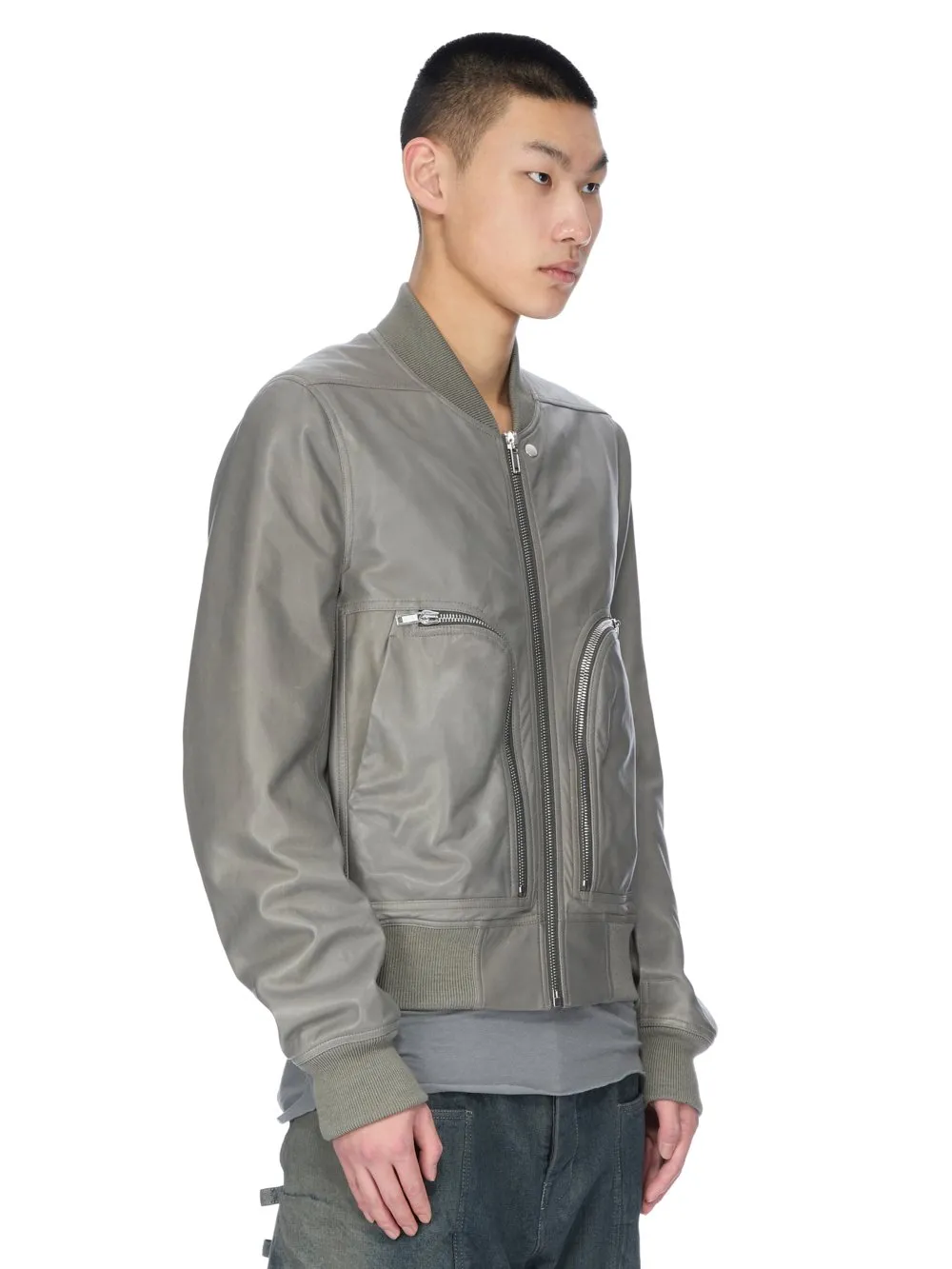 Rick Owens Concordians Bauhaus Flight In Washed Indigo Waxy Lamb Leather
