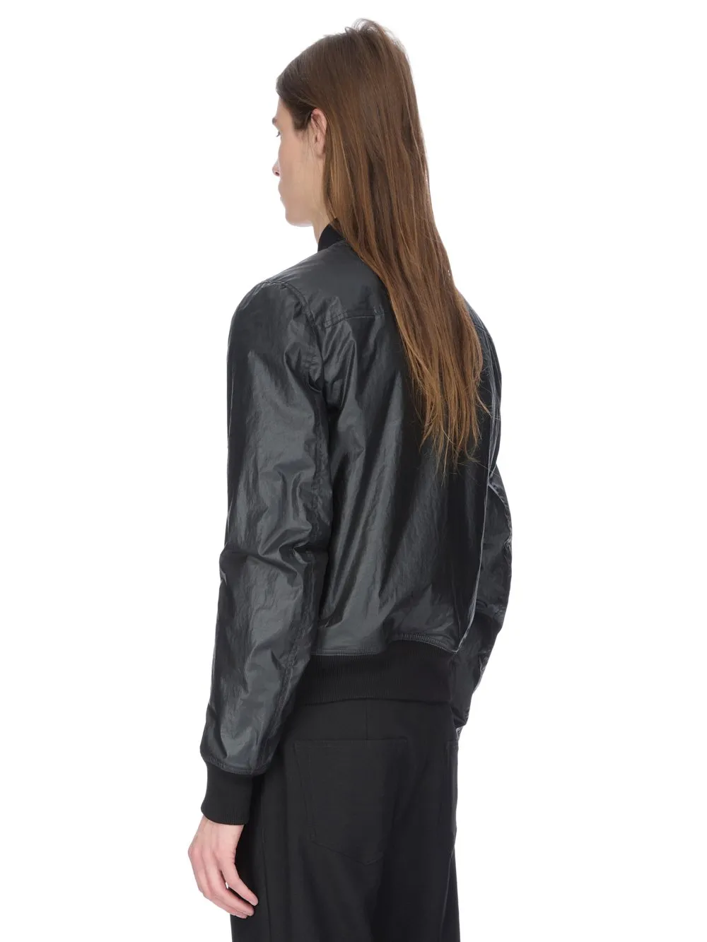 Rick Owens Concordians Bauhaus Flight In Black Coated Poplin