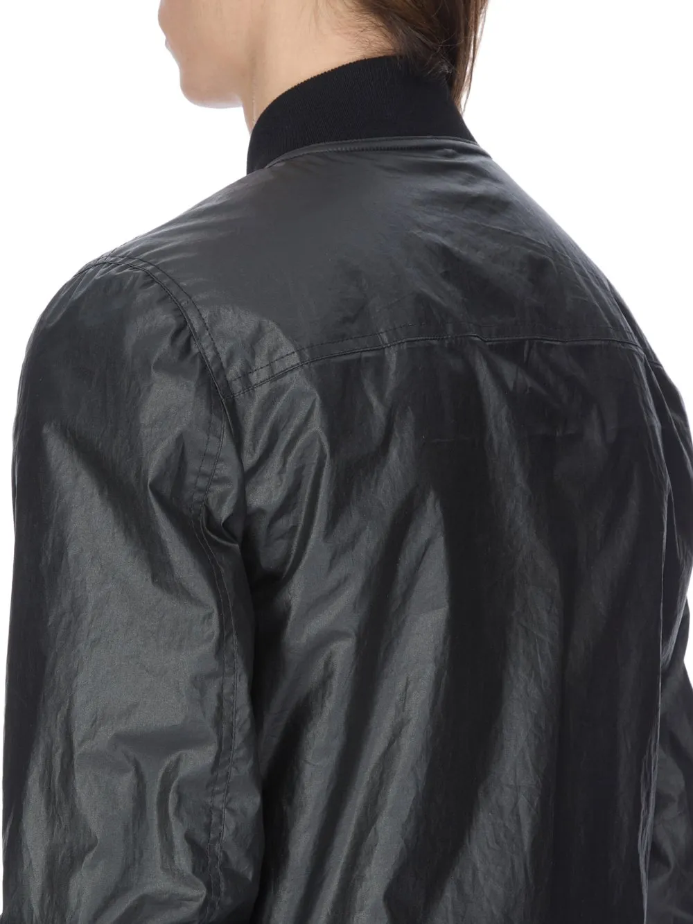 Rick Owens Concordians Bauhaus Flight In Black Coated Poplin