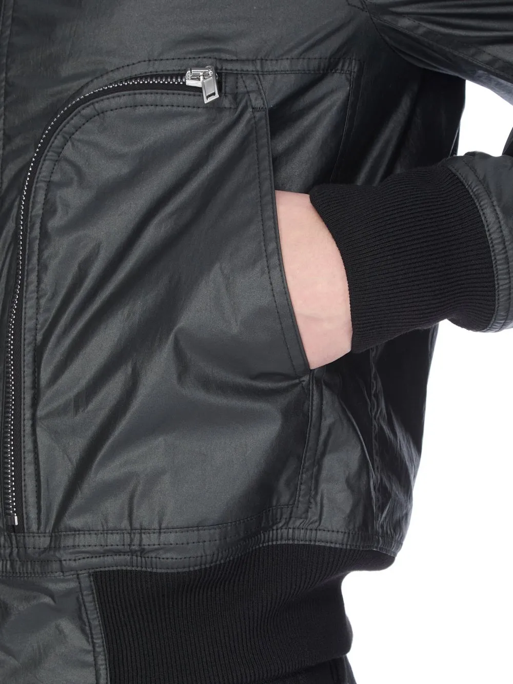 Rick Owens Concordians Bauhaus Flight In Black Coated Poplin