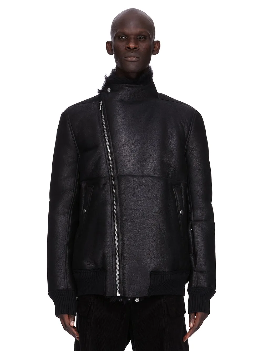 Rick Owens Concordians Hollywood Flight In Black Curly Shearling