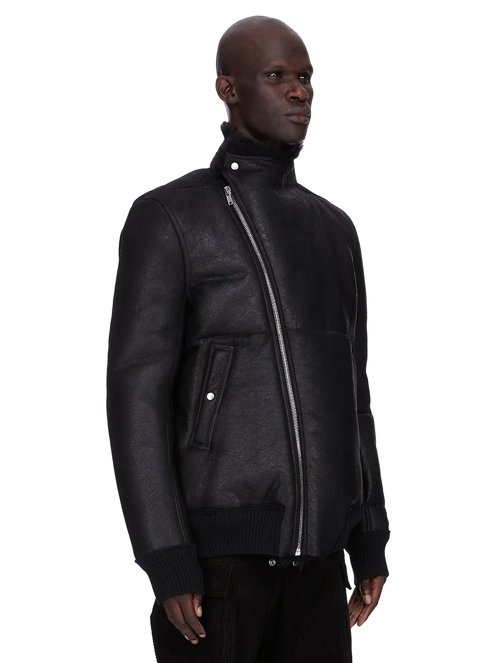 Rick Owens Concordians Hollywood Flight In Black Curly Shearling