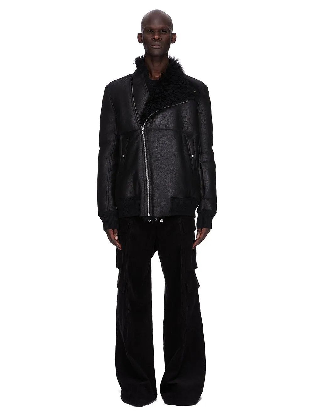 Rick Owens Concordians Hollywood Flight In Black Curly Shearling