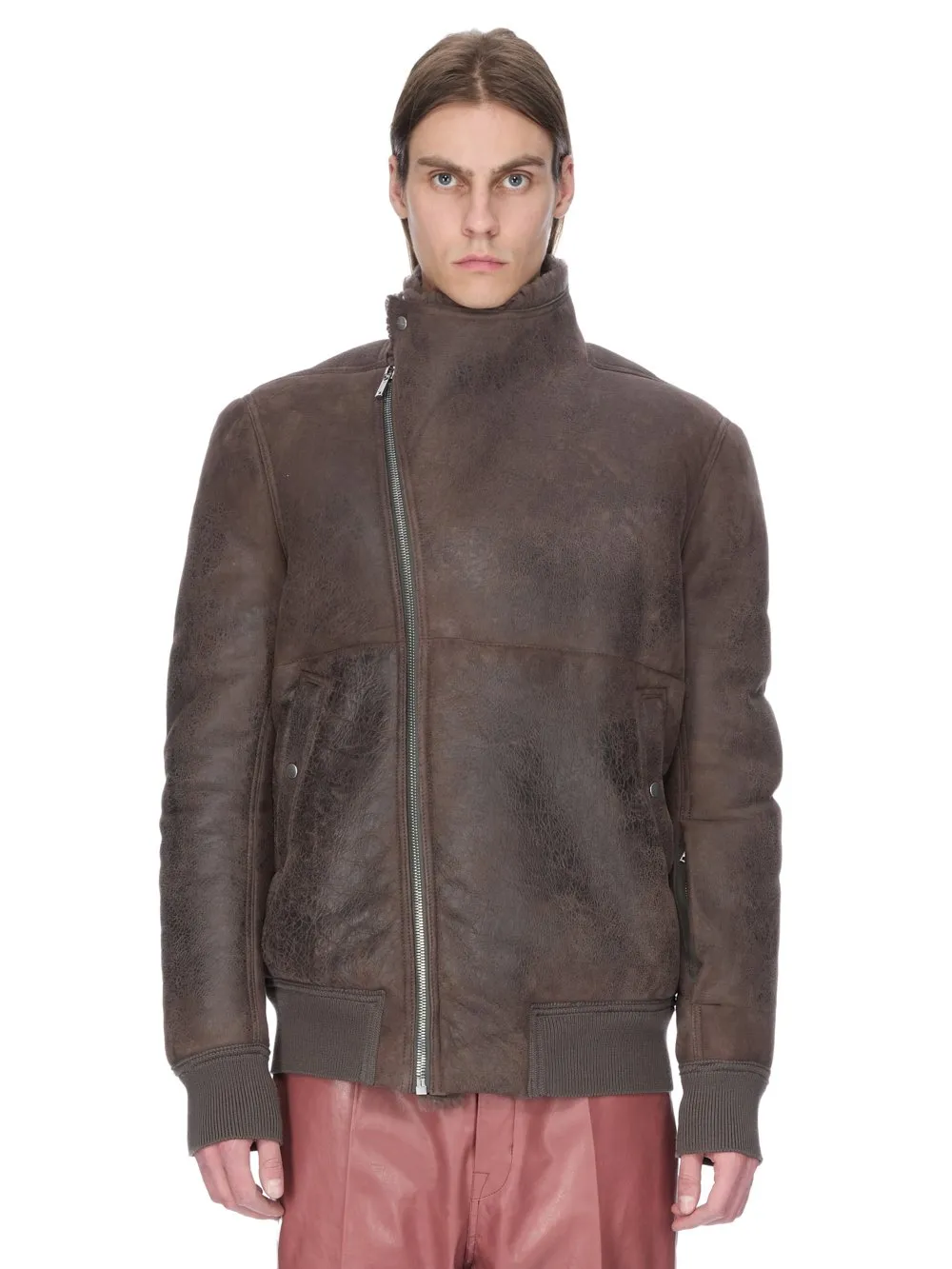 Rick Owens Concordians Hollywood Flight In Darkdust Curly Shearling