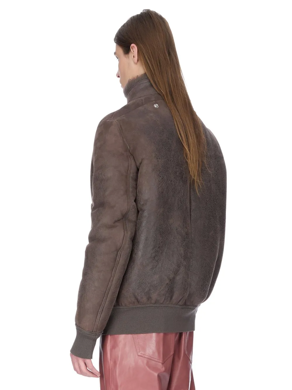 Rick Owens Concordians Hollywood Flight In Darkdust Curly Shearling