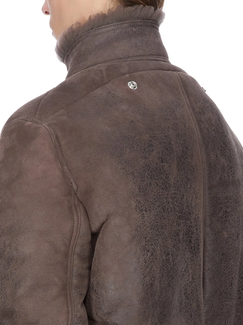 Rick Owens Concordians Hollywood Flight In Darkdust Curly Shearling