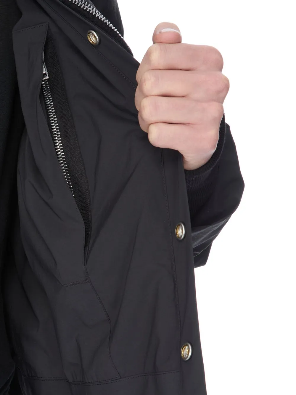 Rick Owens Concordians Cargo Jkt In Black Matte Nylon