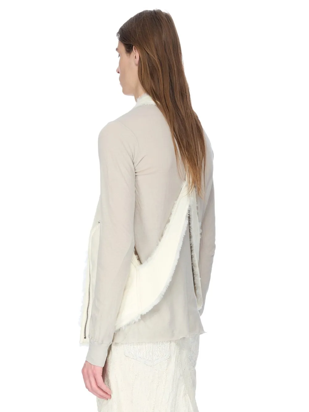 Rick Owens Concordians Bauhaus Vest In Milk Albino Shearling