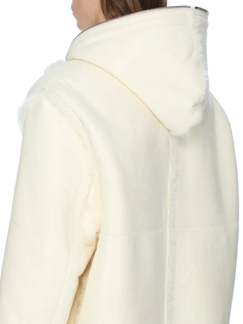 Rick Owens Concordians Gimp Mac Cropped In Albino Shearling