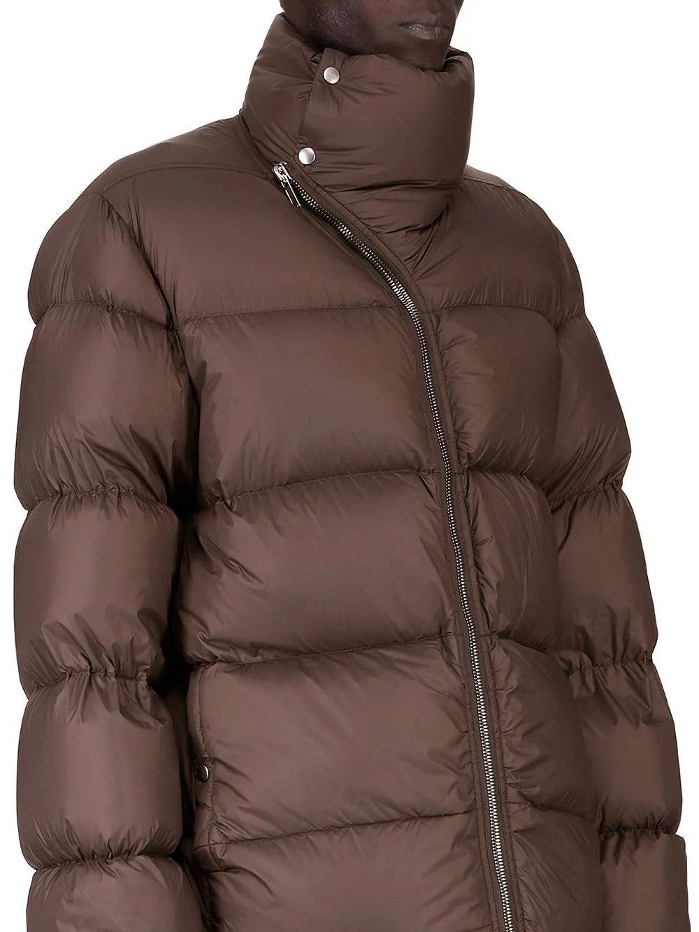 Rick Owens Concordians Turtle Coat In Drkdust Light Nylon.