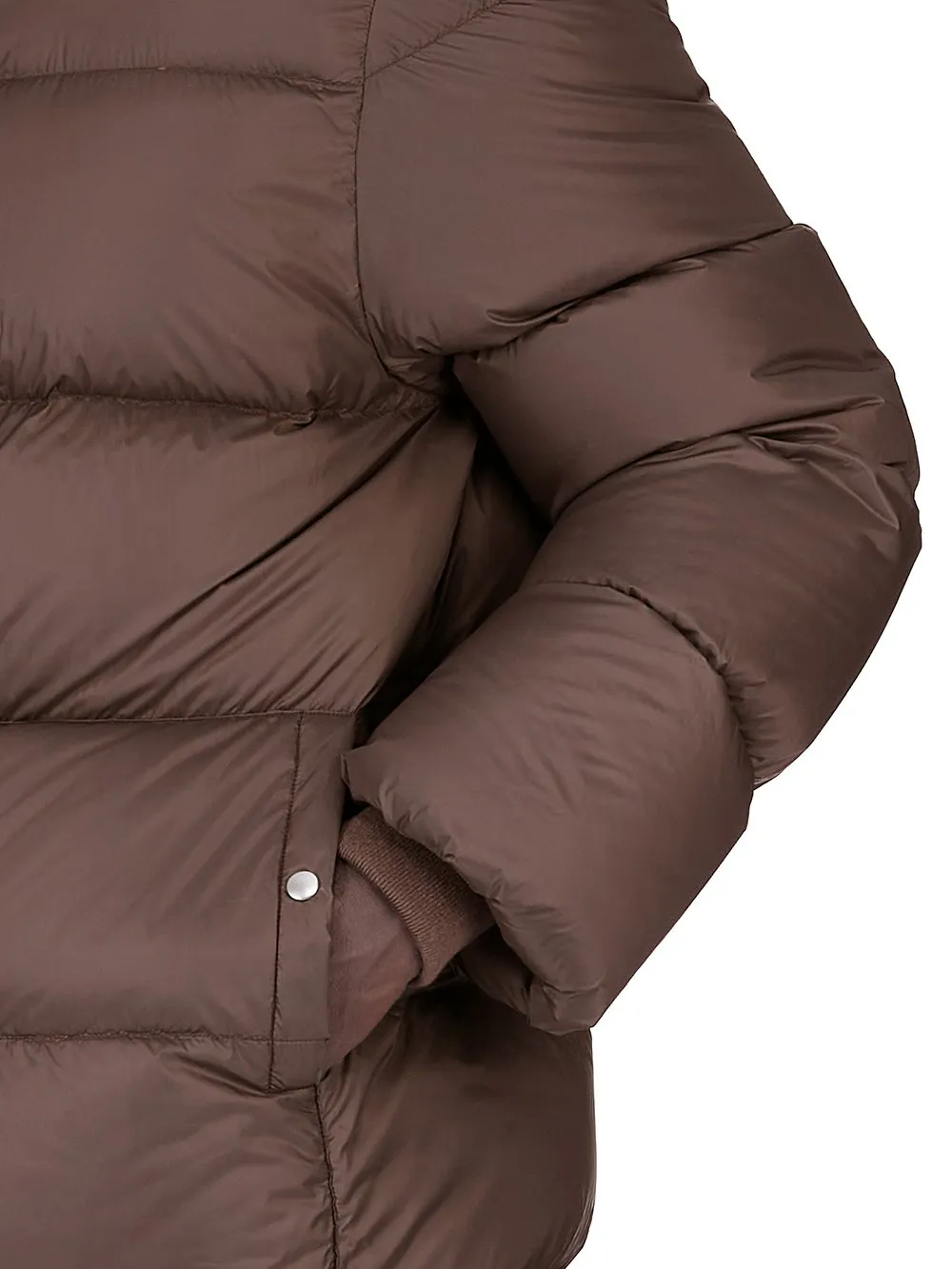 Rick Owens Concordians Turtle Coat In Drkdust Light Nylon.