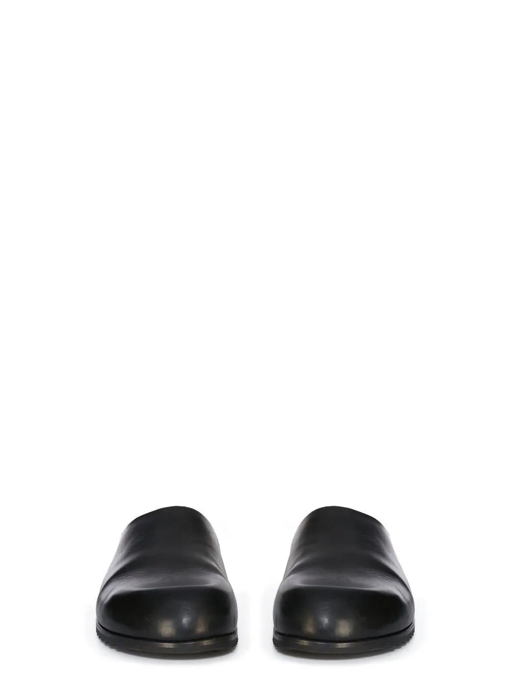 Rick Owens Concordians Mule Granola In Black Groppone Cow Leather