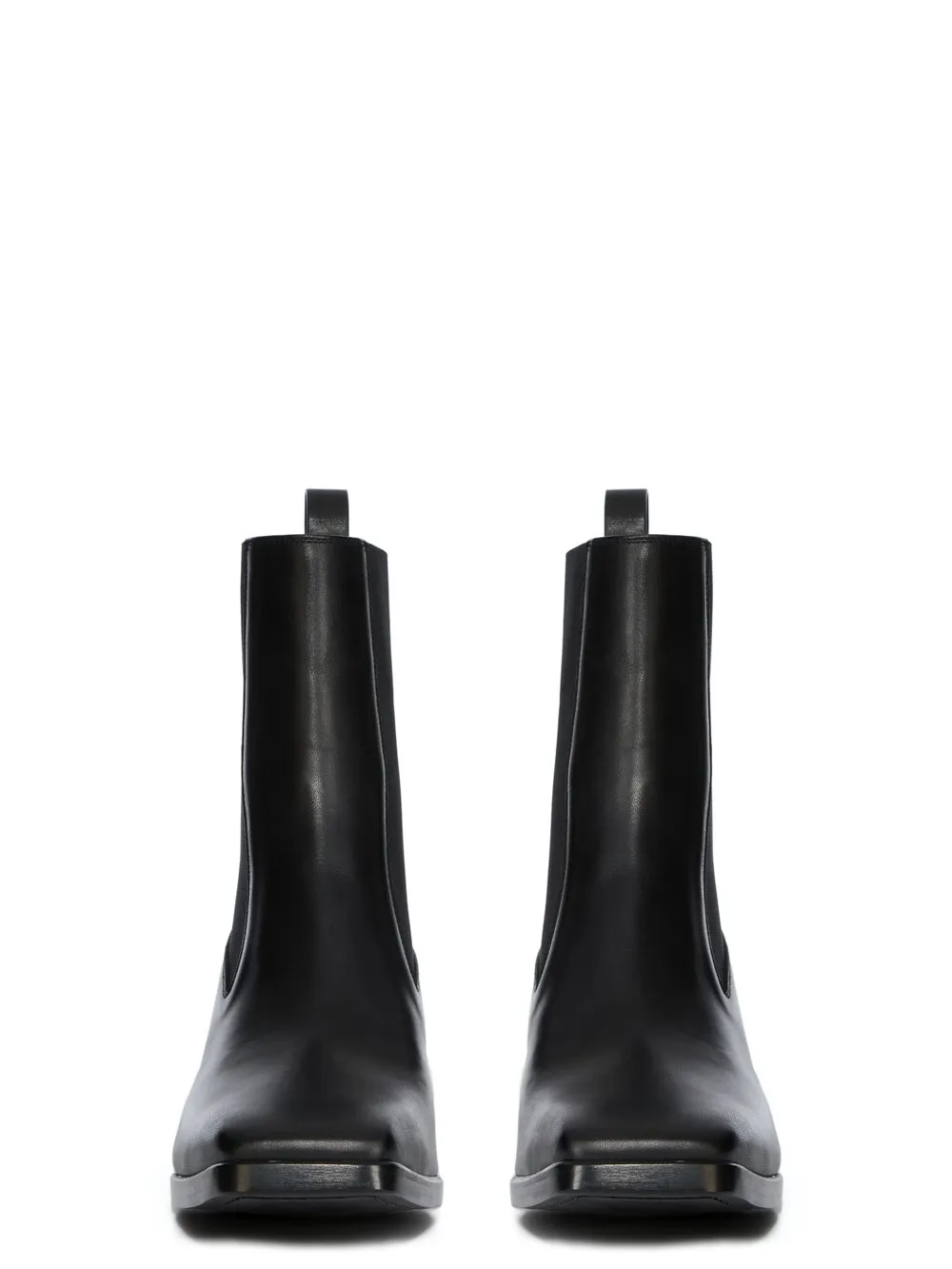 Rick Owens Concordians Heeled Sliver In Black Washed Calf
