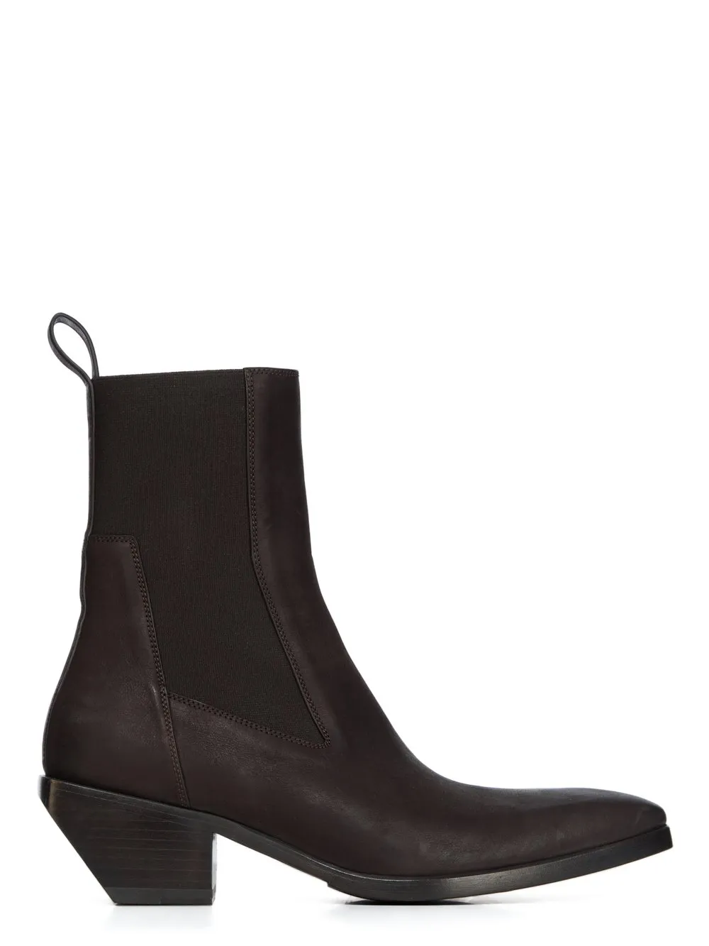Rick Owens Concordians Heeled Sliver In Brown Nubuck