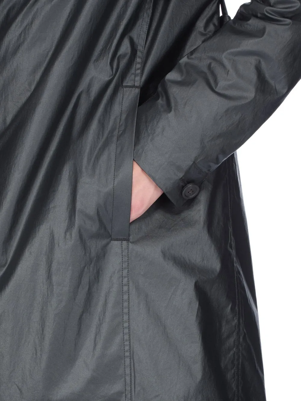 Rick Owens Concordians Mastotrench In Black Coated Poplin