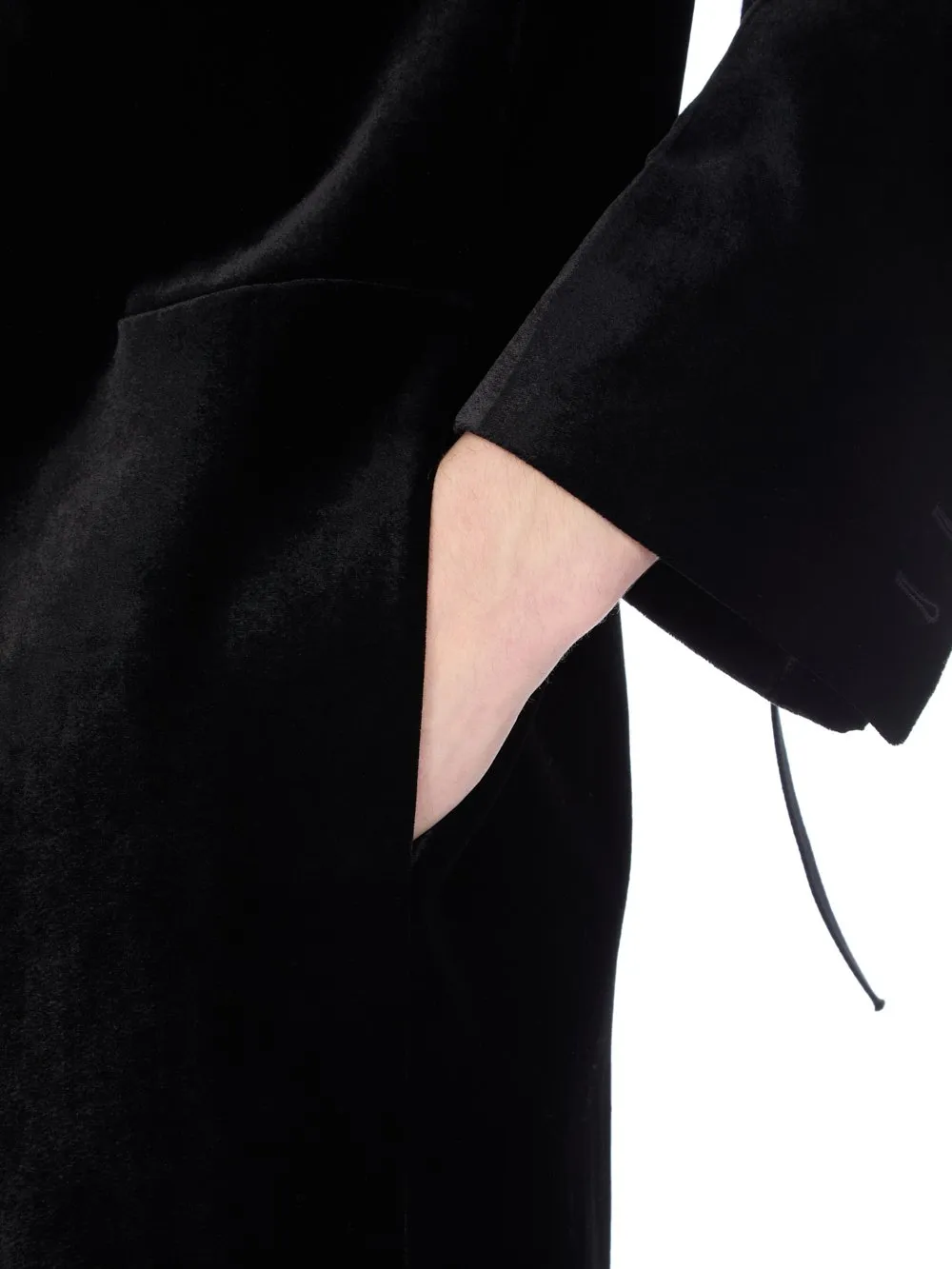 Rick Owens Concordians Fogpocket Ricks Coat In Black Velvet