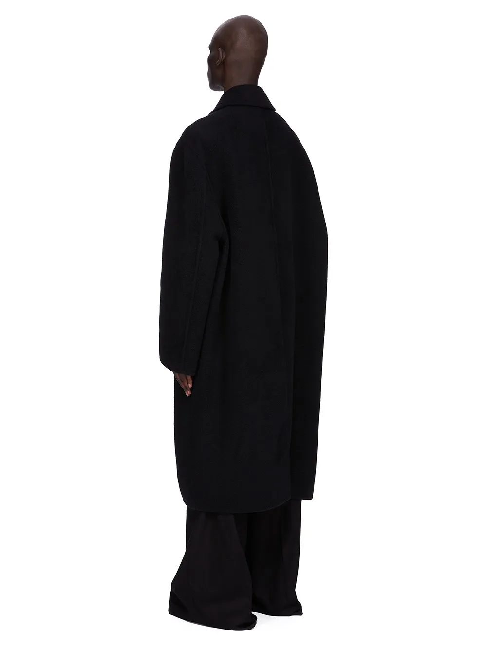 Rick Owens Concordians Jumbo Mac In Black Double Cashmere