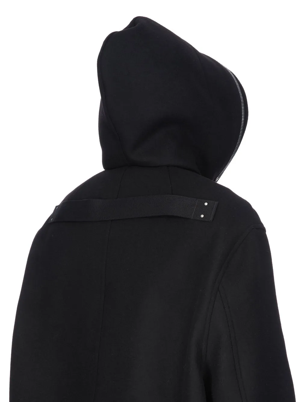 Rick Owens Concordians Gimp Mac Coat In Black Melton