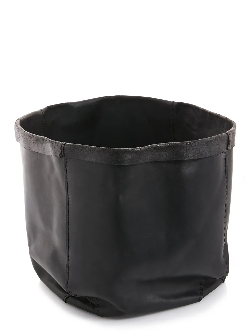 Rick Owens Corbeille In Black Leather