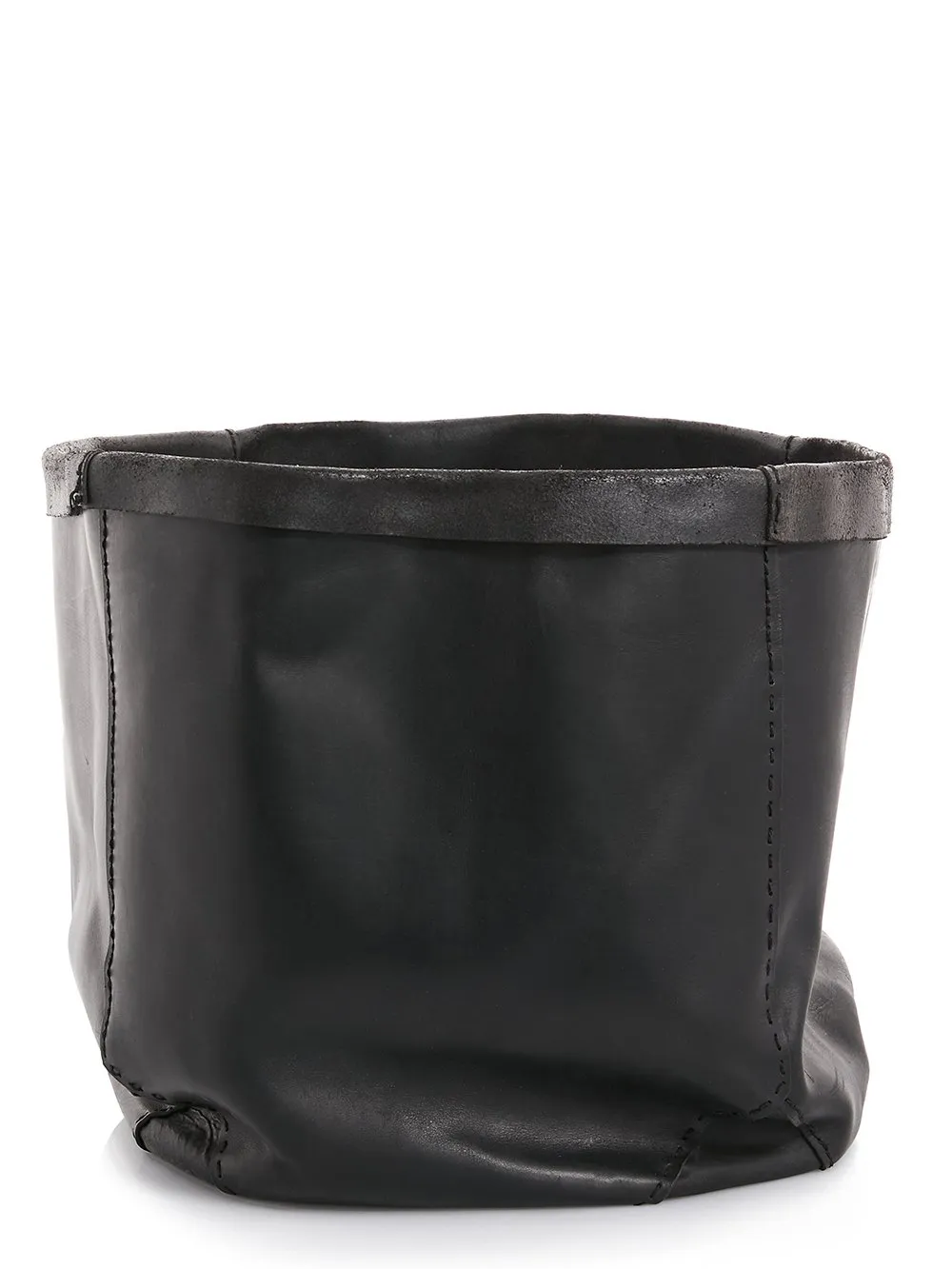 Rick Owens Corbeille In Black Leather