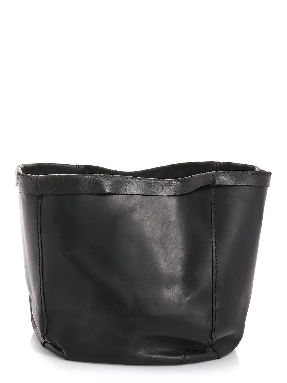 Rick Owens Corbeille In Black Leather