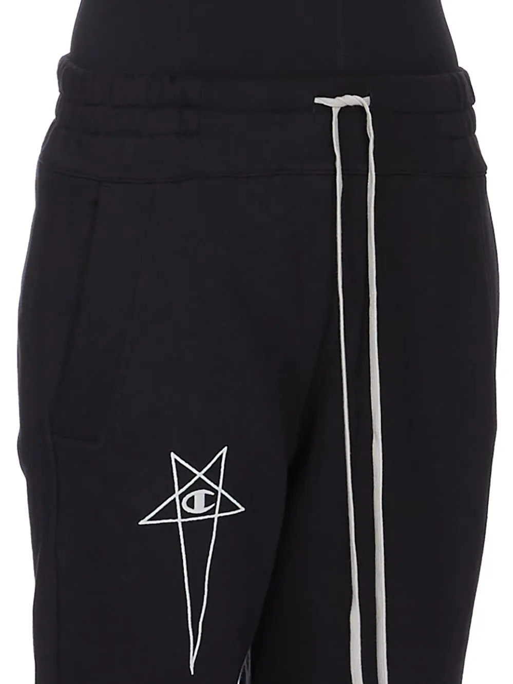 Champion X Rick Owens Joggers In Black Compact Felpa Jersey