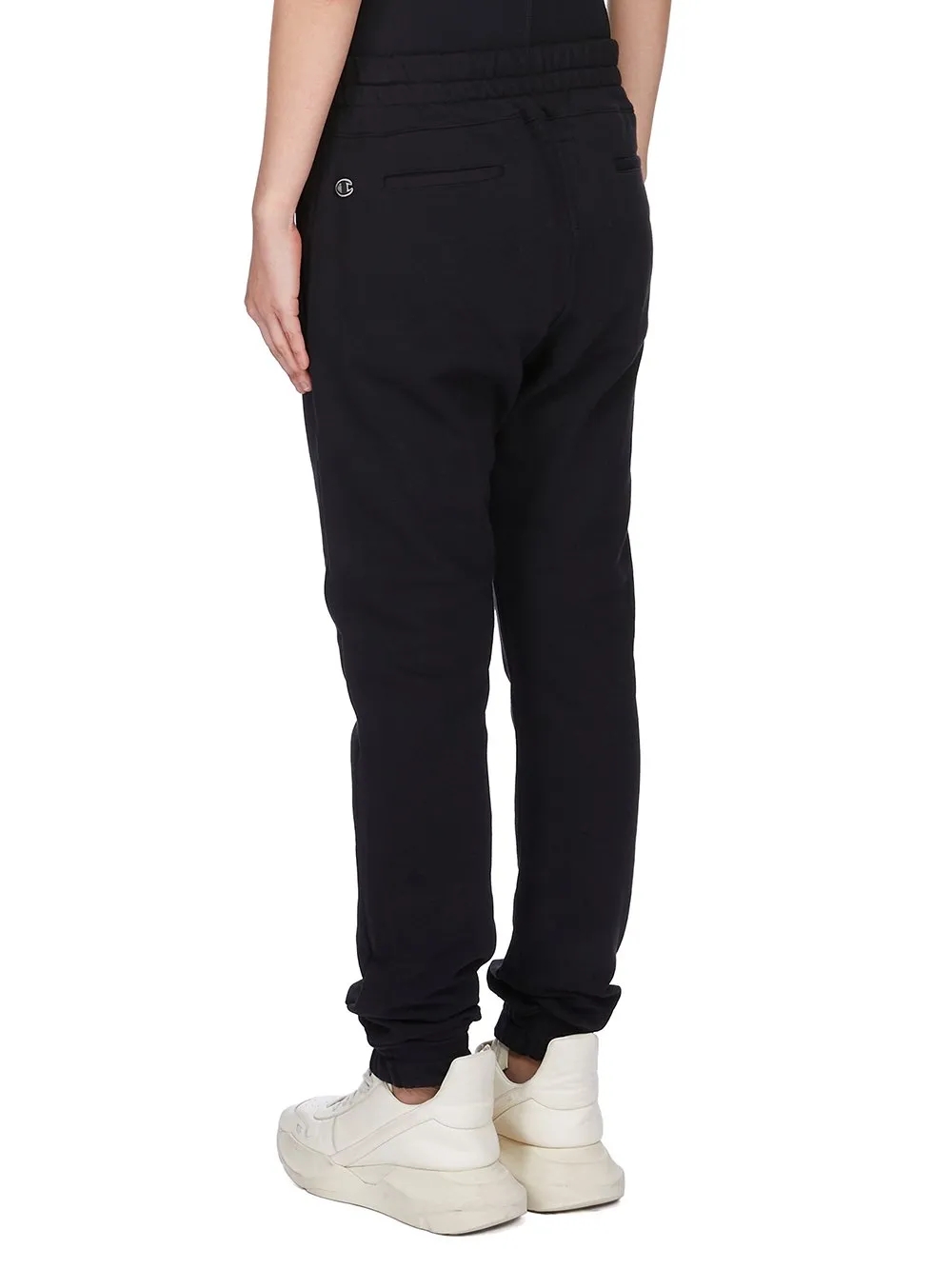 Champion X Rick Owens Joggers In Black Compact Felpa Jersey