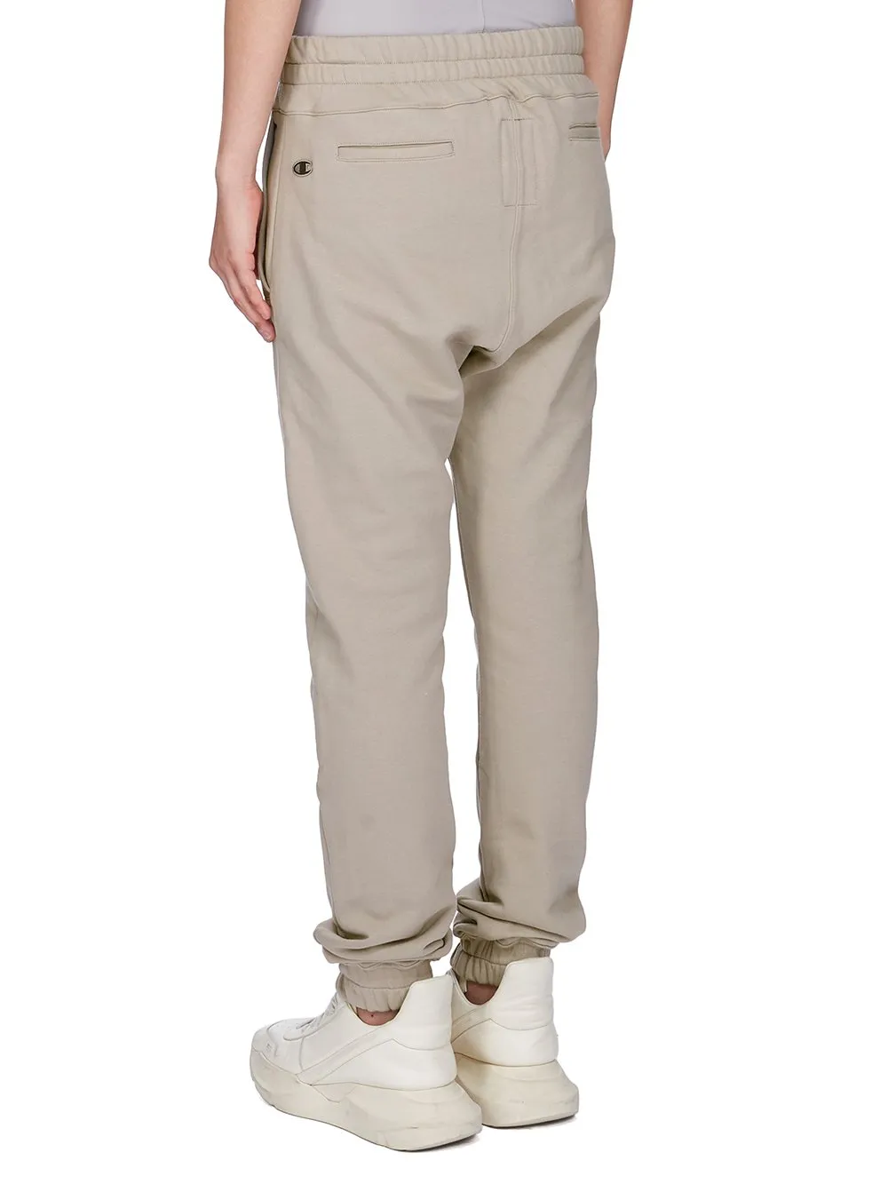 Champion X Rick Owens Joggers In Pearl Compact Felpa Jersey