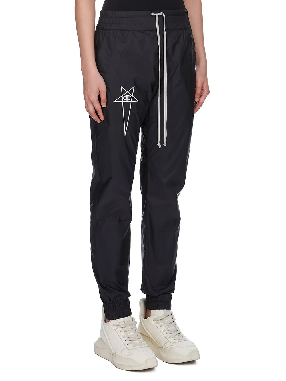 Champion X Rick Owens Joggers In Black Light Nylon