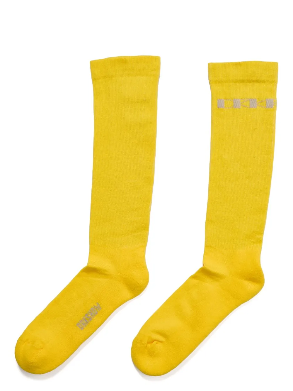 Drkshdw Concordians Drkshdw Knee High Socks In Lemon/Pearl Cotton Knit