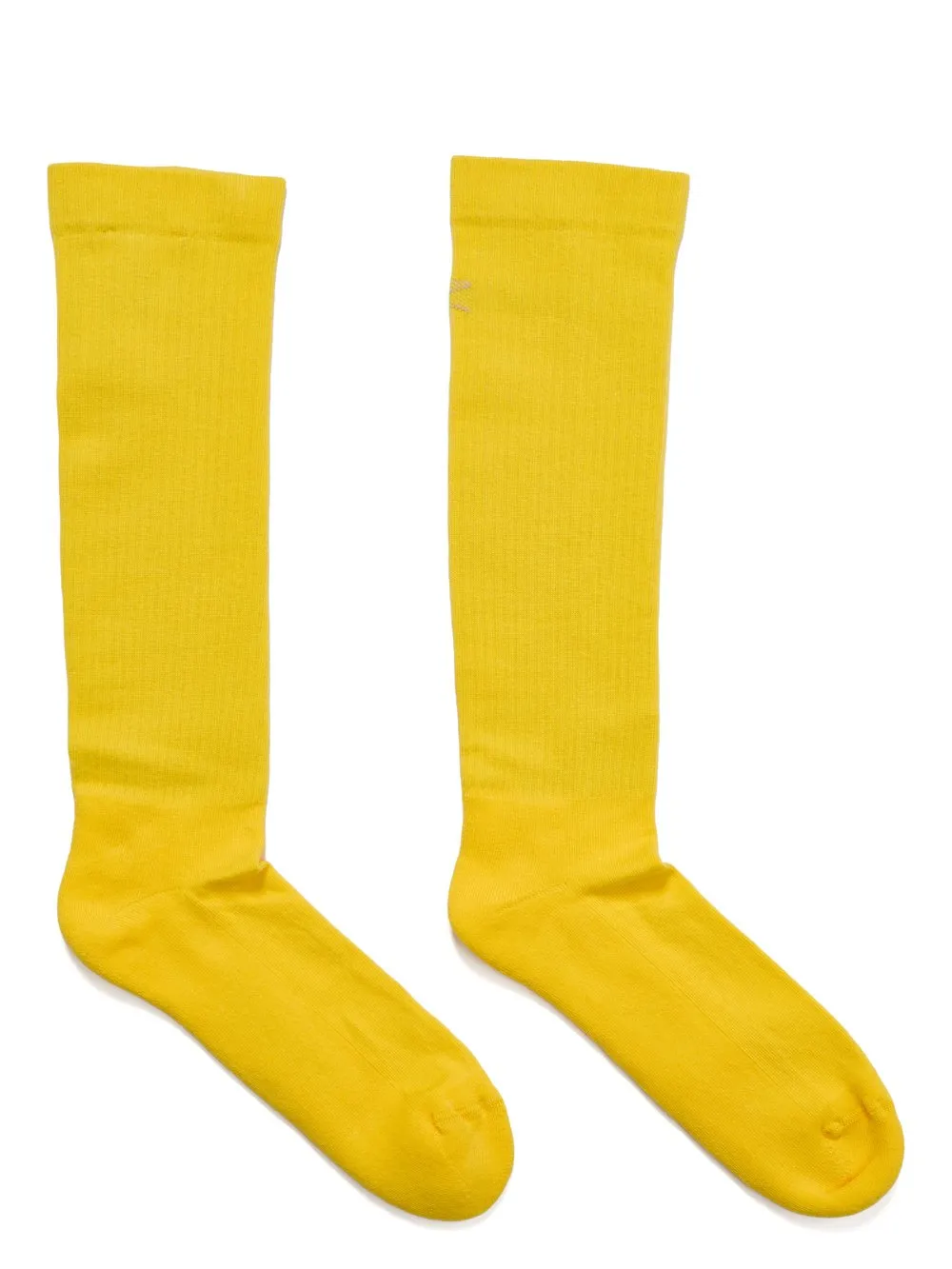 Drkshdw Concordians Drkshdw Knee High Socks In Lemon/Pearl Cotton Knit