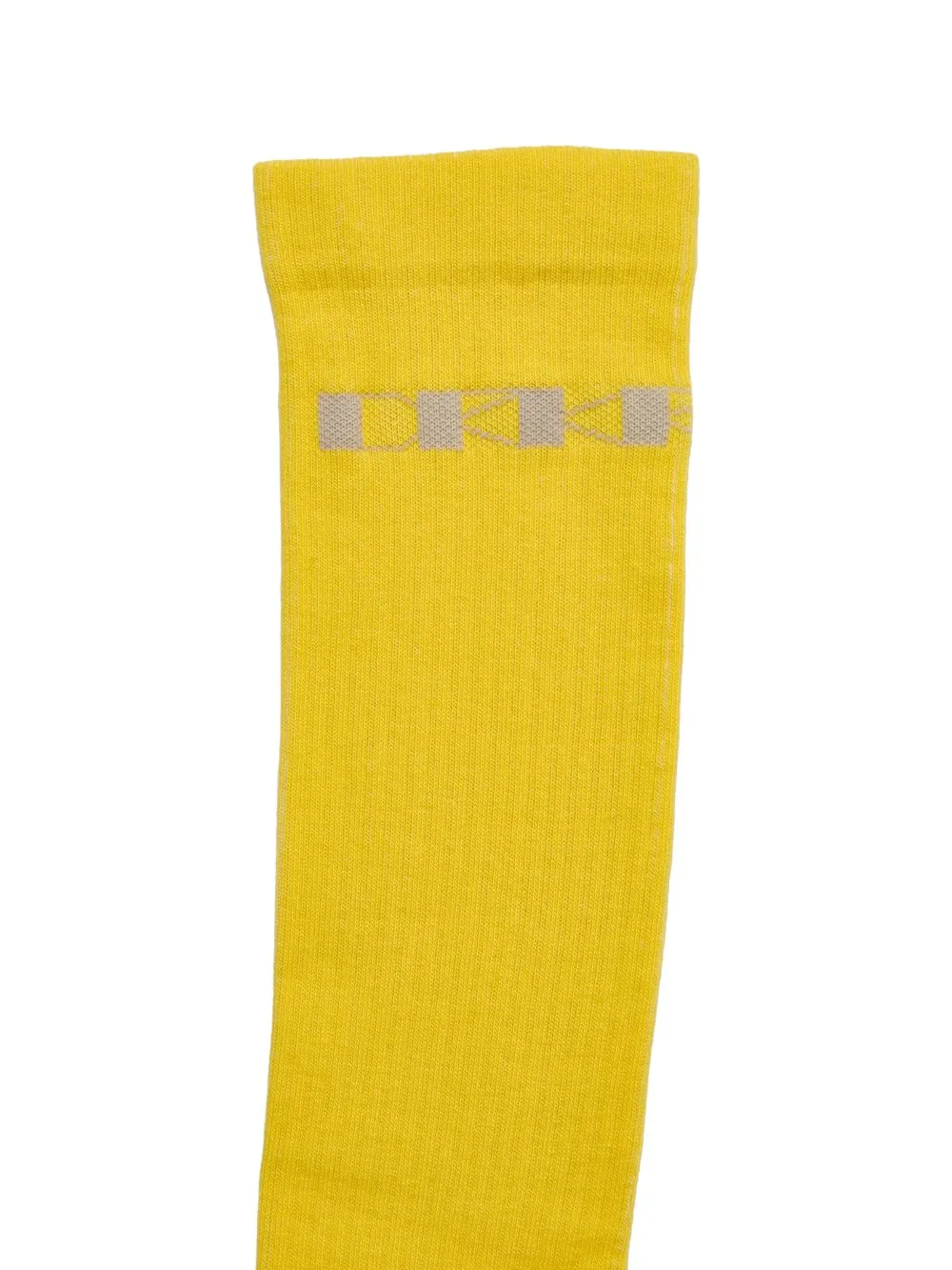 Drkshdw Concordians Drkshdw Knee High Socks In Lemon/Pearl Cotton Knit