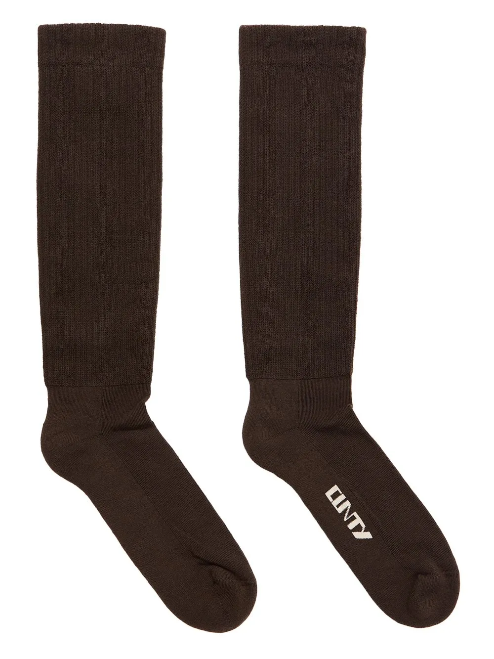 Drkshdw Concordians Cunty Knee High Socks In Drkdust/Pearl Cotton Knit